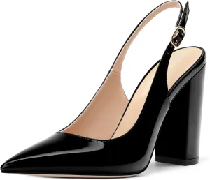Women's Pointed Toe Slingback Heels, High Heel Shoes for Women