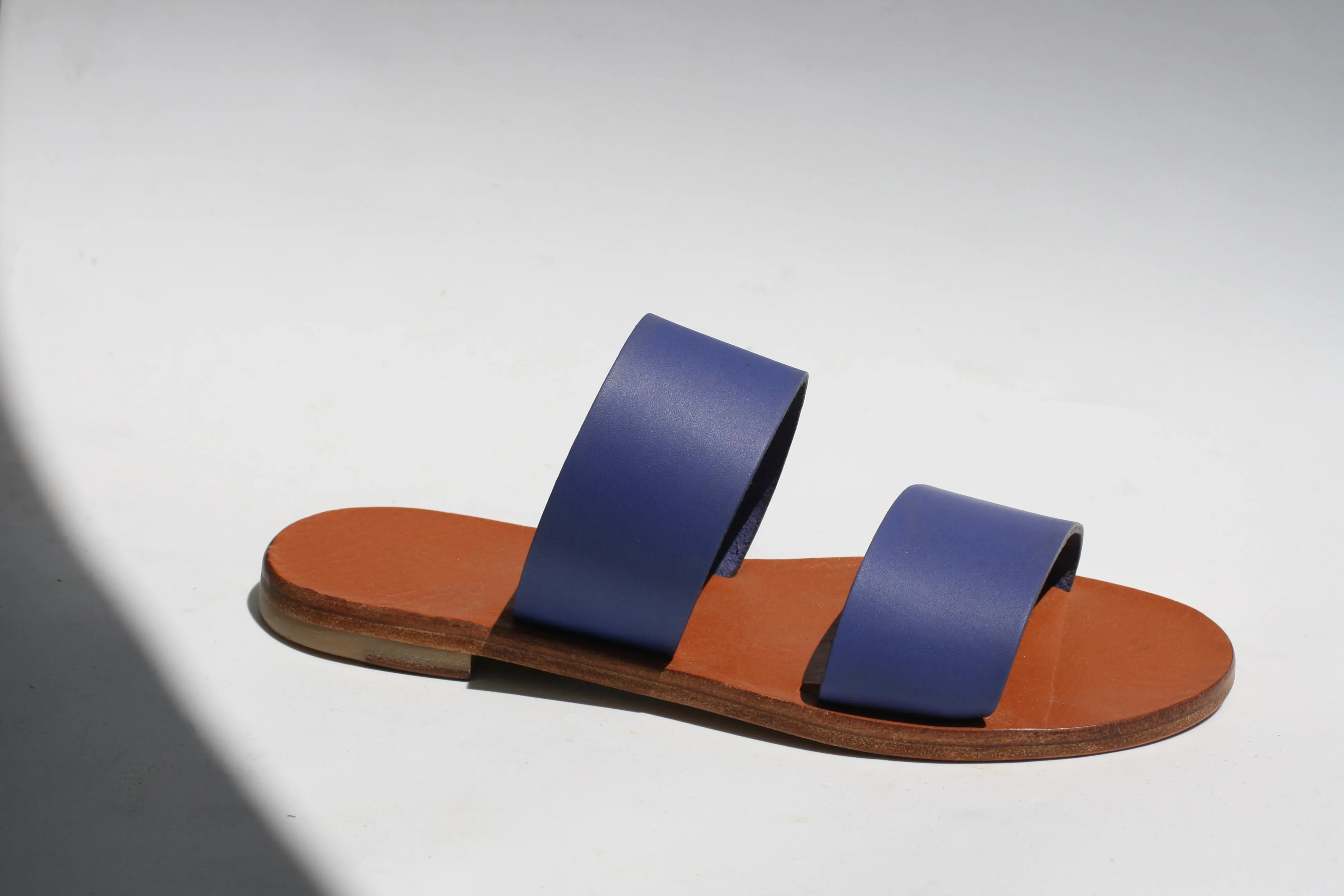 Yves - Camel Sole - Two-Strap Sandals