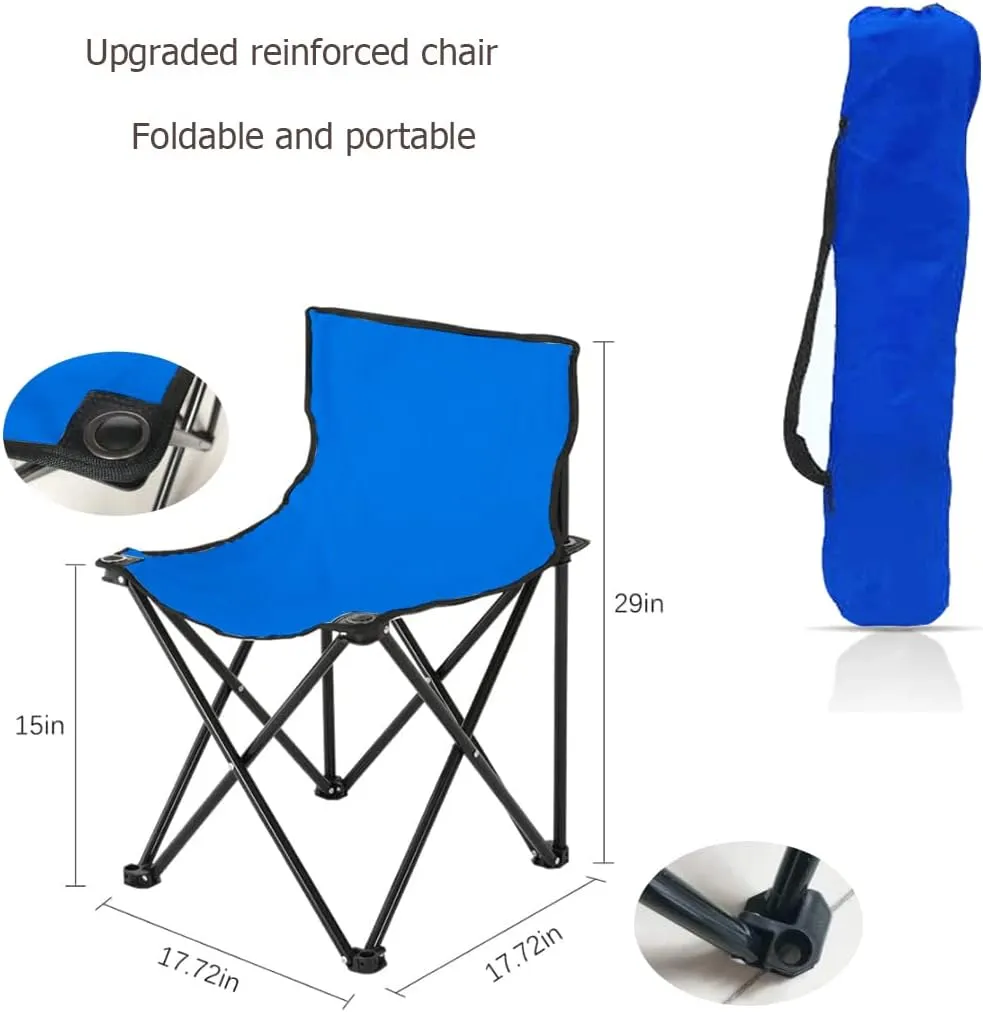 ZONEMEL Portable Sauna Chair, Fast Folding, Ideal for Sauna, Fishing, Lightweight Compact Backpack Chairs, Bule